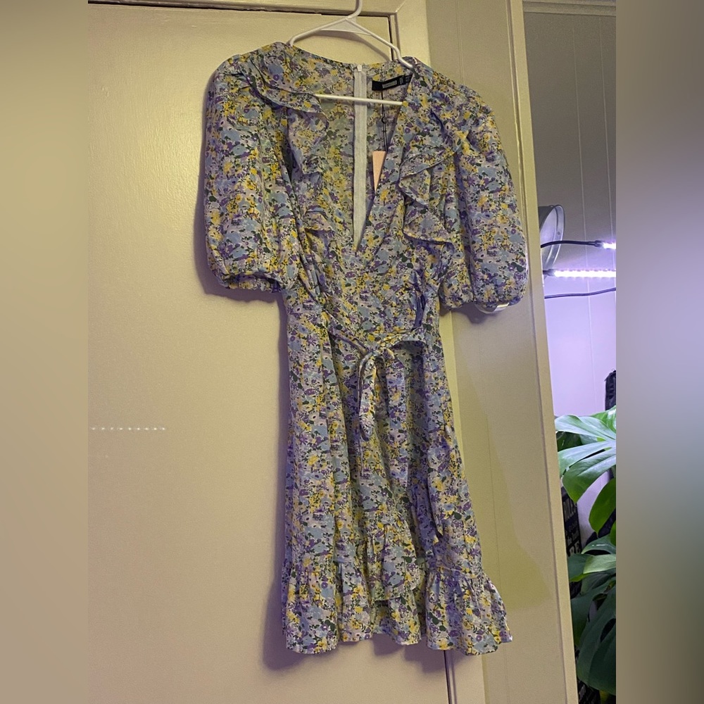 Floral print midi/mini dress